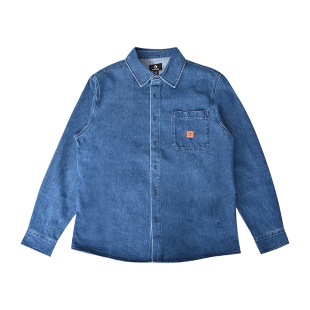 衬衣UCJ418 运动休闲牛仔上衣简约百搭长袖 Converse匡威新款 情侣款