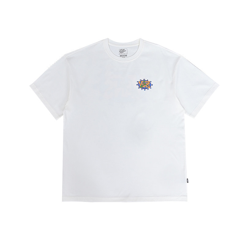 VANS范斯新款男子白色短袖休闲宽松T恤衫百搭运动上衣VN000TKWFS8