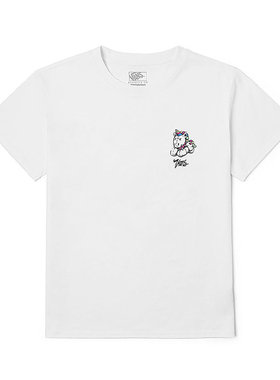 VANS范斯新款女子运动休闲短袖百搭彩色独角兽卡通T恤VN000QM0WHT