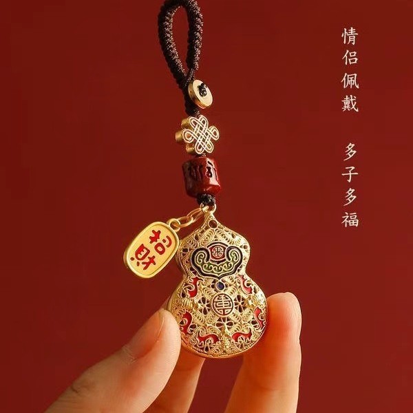 吉祥物转运神器猴虎打麻将新款赢钱小人饰品包包男女吊挂纯铜六合