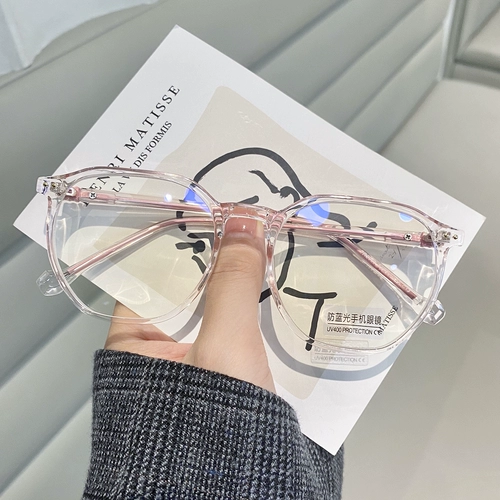 In ins прозрачные очки с ветром, женщины -близорукие отношения могут быть оснащены определенной степенью красного большого лица, показывающего лицо Лейни, зеркальное рамка для глаз