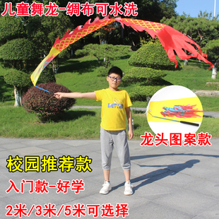 广场舞龙舞龙彩带健身舞龙道具中老年杆甩舞龙学生舞龙儿童甩甩龙