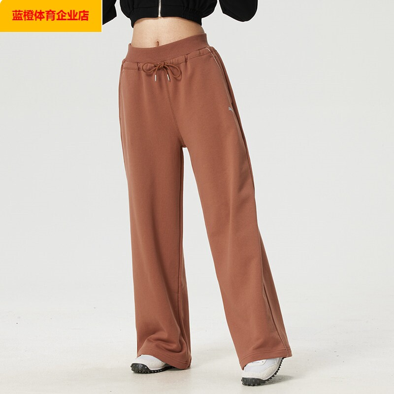 PUMA长裤女裤2026新款阔腿裤女士运动裤直筒裤子休闲裤636176