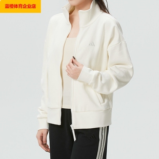 针织休闲夹克跑步运动服上衣KS2829 新款 阿迪达斯立领外套女装 春季