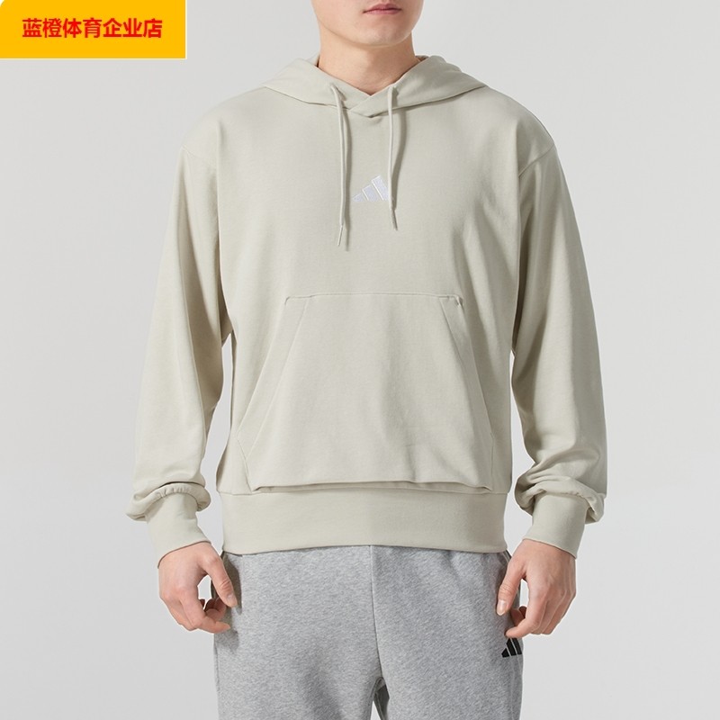 阿迪达斯卫衣男装2025冬季新款运动服针织连帽男士上衣IN6085