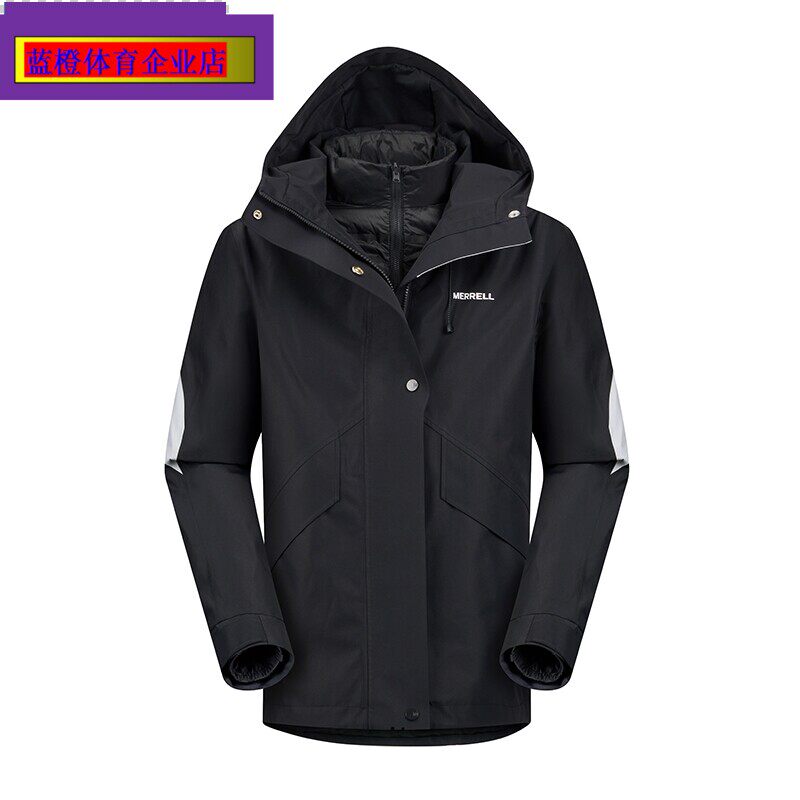 MERRELL2024新款三合一防水冲锋衣男女保暖90鹅绒羽绒服外套