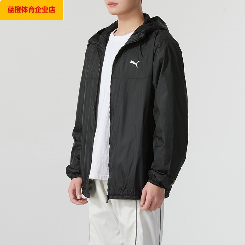 PUMA外套男装2026春季新款梭织连帽夹克跑步健身运动服687540