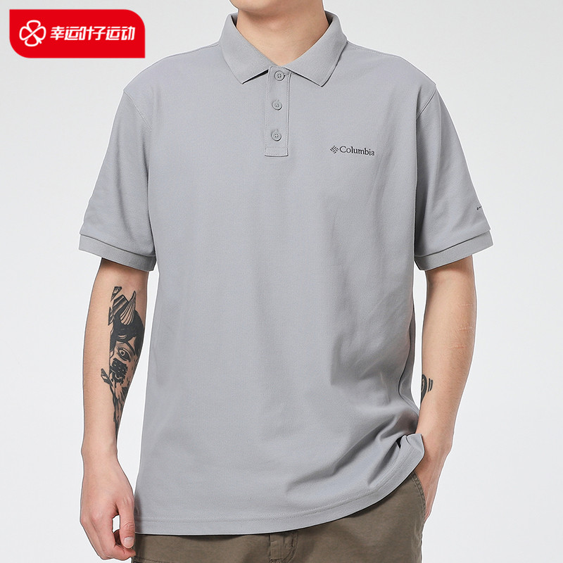 哥伦比亚短袖男2023夏季新款运动服宽松翻领POLO衫T恤AE3119