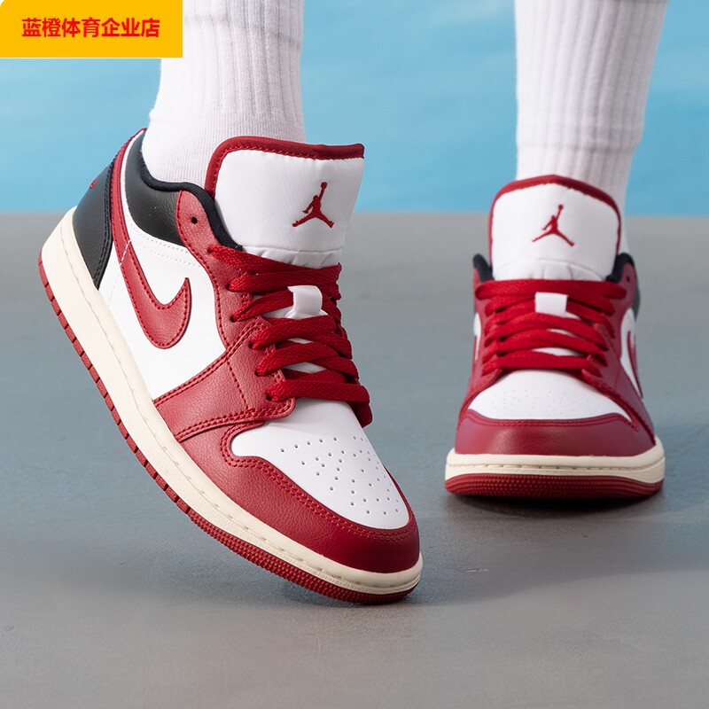 红色女鞋马年26新年款板鞋AJ1AIR JORDAN 1 LOW休闲鞋DC0774