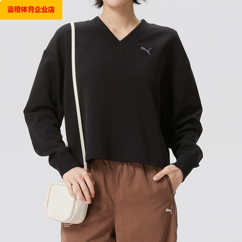 PUMA女装卫衣 2026新款春季运动服时尚透气跑步训练套头衫694093