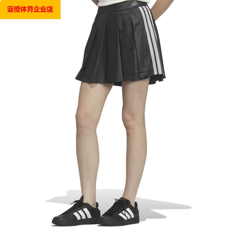 阿迪达斯短裙女裙DCE SKO三条纹舞动系列运动裙子休闲裙裤 KR7605