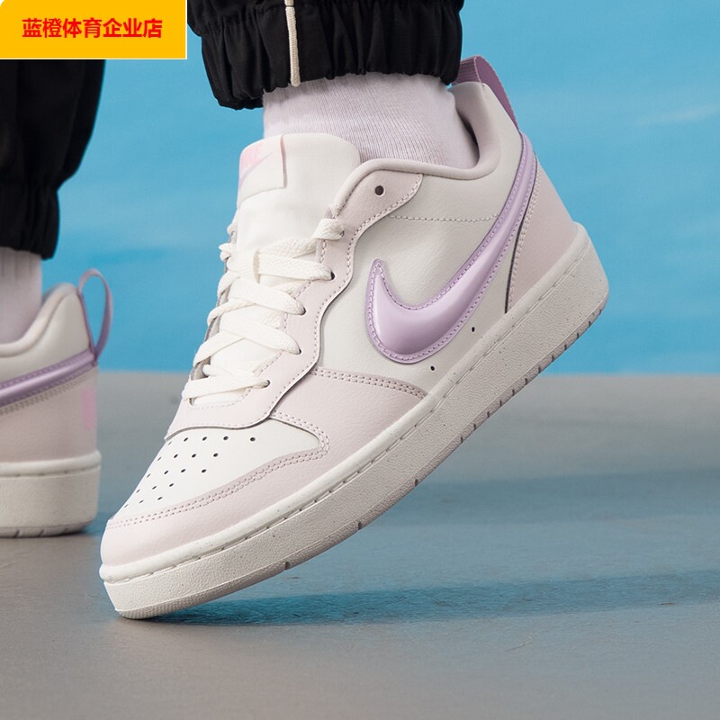 NIKE耐克女鞋冬季新款COURT板鞋轻便休闲鞋大童鞋运动鞋子IQ9796