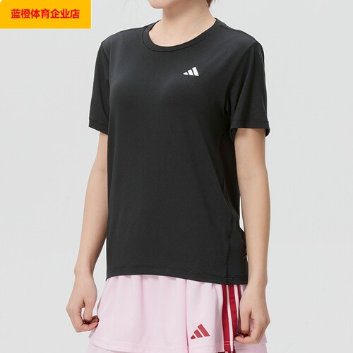 阿迪达斯正品女装26夏季新款快干透气健身运动短袖T恤KU8737