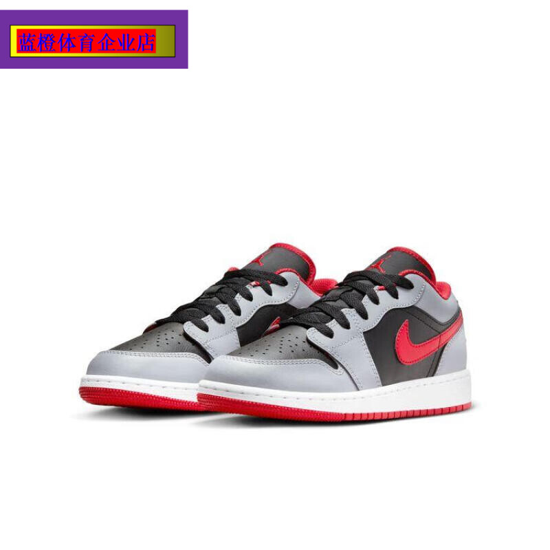 耐克女鞋Air Jordan 1 AJ1黑绿脚趾复古减震运动鞋大童休闲553560
