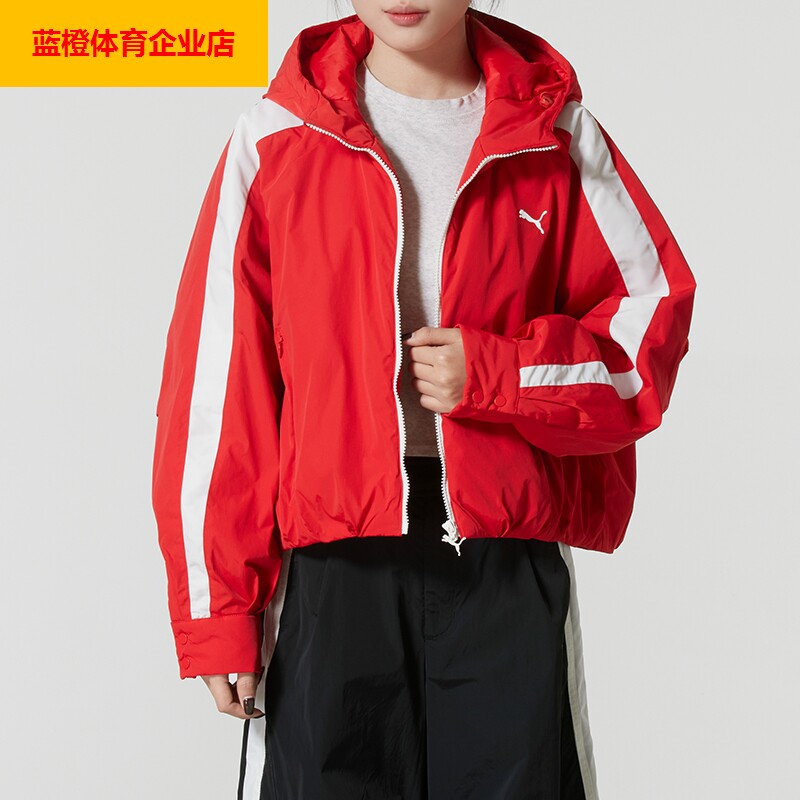 PUMA女装 2025新款冬季保暖棉服时尚T7运动服户外连帽外套637441