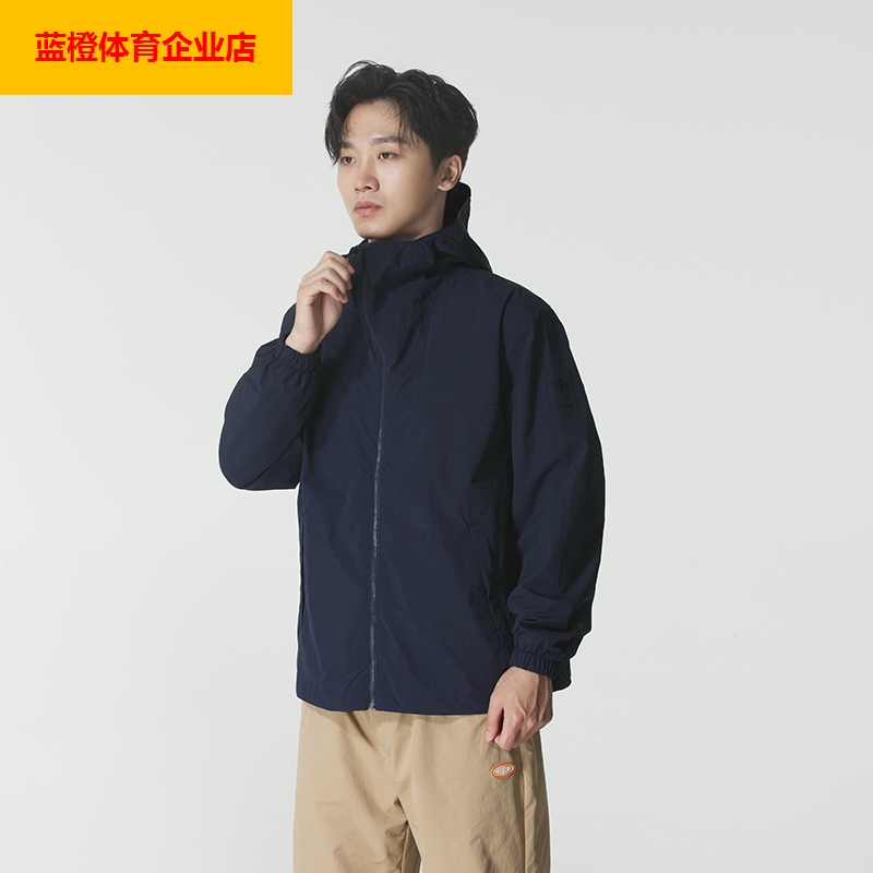 Timberland户外梭织外套男秋季新款连帽运动服露营夹克衫A6BPM433