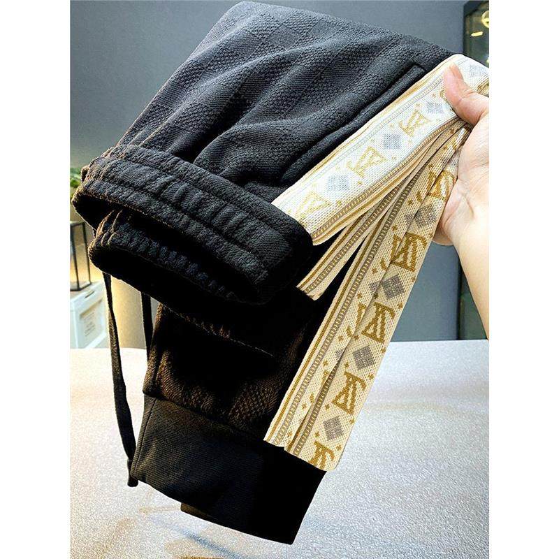 潮牌运动束脚卫裤男士美式重磅加绒加厚保暖宽松休闲裤秋冬哈伦裤,男装,休闲裤,淘宝优惠券,粉丝福利购,淘宝优惠卷