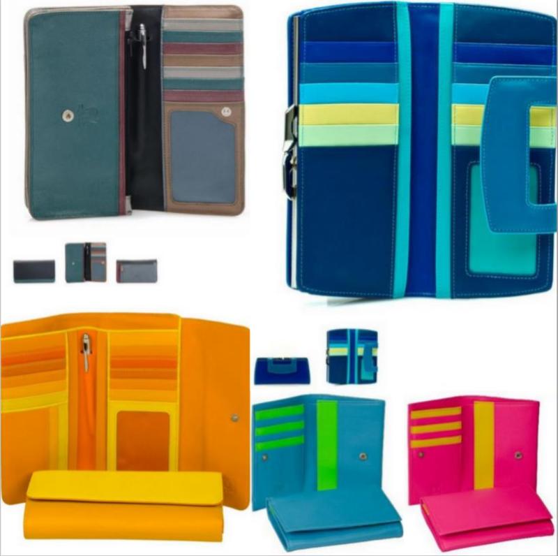 意大利彩色正品真皮钱包手机包