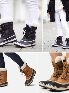 现货SOREL冰熊WINTER CARNIVAL女冬季防水防寒雪地靴猎鸭靴-20℃