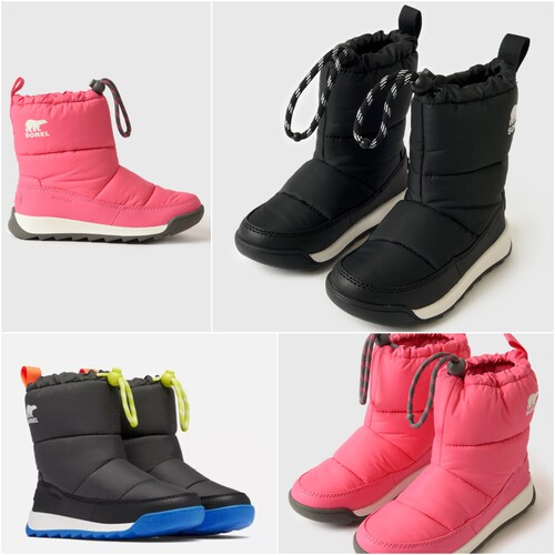 现货SOREL冰熊 WHITNEY PUFFY 亲子大小童防滑防水轻底中筒雪地靴