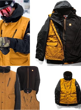 全新正品现货 686 男款单板双板滑雪服防寒服里外套装SMART4-in-1