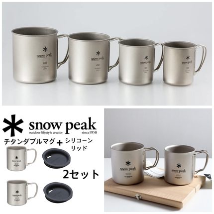现货snowpeak雪峰户外露营钛杯轻便折叠钛金属单双层水杯杯盖MG
