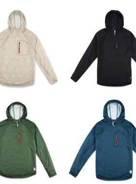 TOPO DESIGNS 男款长袖速干衣 户外露营徒步防晒衣防风排汗连帽衫