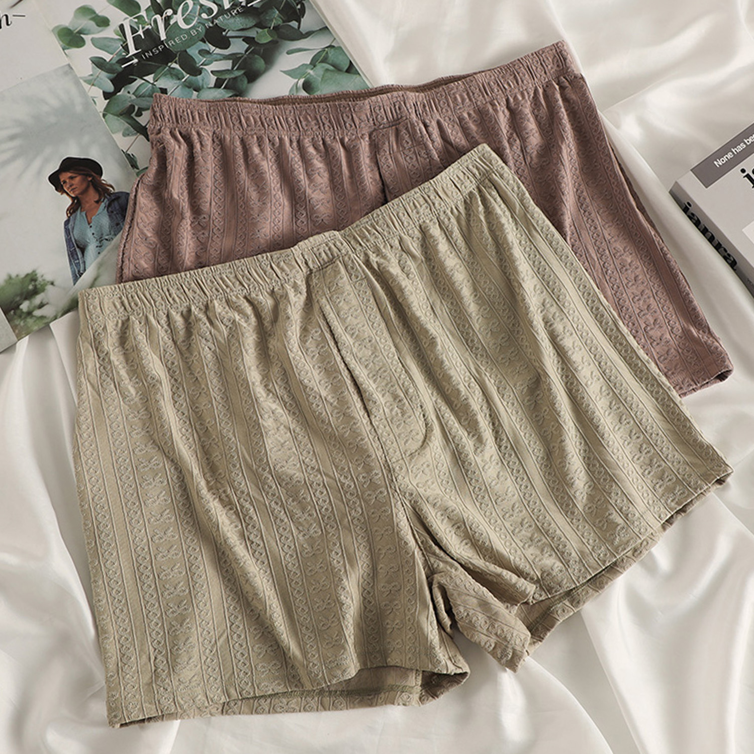 复古内裤男士宽松透气四角短裤头青年男生高档大码运动平角阿罗裤