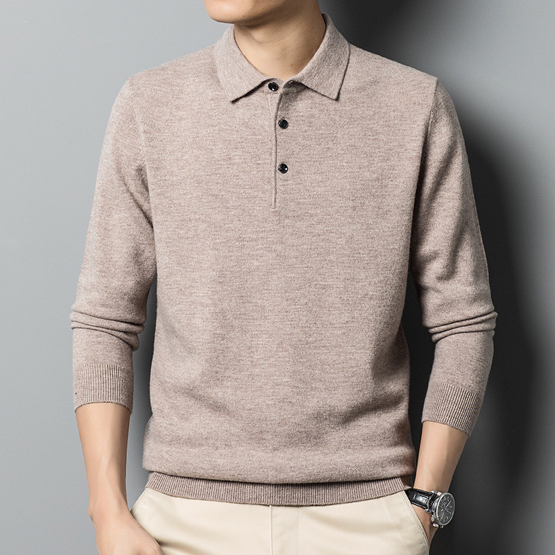 T恤领100%羊毛秋冬季男士纯色羊毛衫POLO翻领特级毛衣针织打底衫,男装,针织衫/毛衣,淘宝优惠券,粉丝福利购,淘宝优惠卷