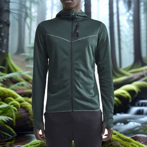 抓绒内衬跑步户外运动拇指扣零度