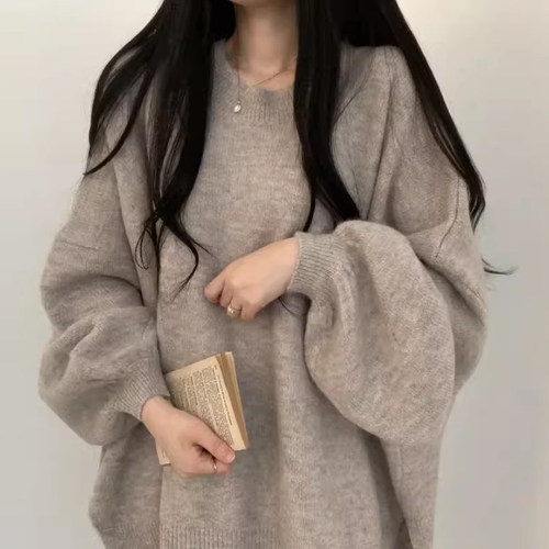 软糯百搭侧开叉保暖针织衫毛衣