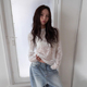 防晒蕾丝衫 气质百搭立体钩花设计宽松薄款 上衣女 新款 韩国chic夏季