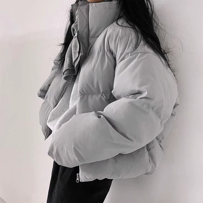 复古立领手塞棉保暖棉服外套女