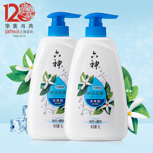 39.9元包邮 六神 冰凉超爽沐浴露1L*2瓶装