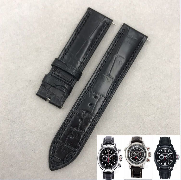 卓越表行 适配原装积佳极限运动大师系列 双车线 鳄鱼皮表带 22mm