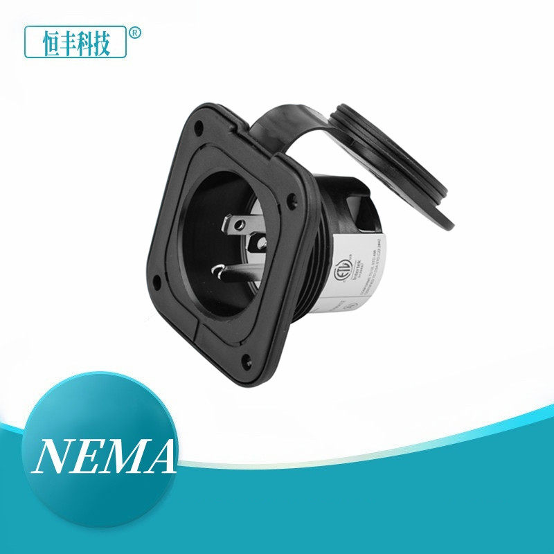 美规防水插座 加拿大美式房车电源插座 15amp 5-15p美标插座带盖