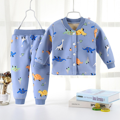 秋冬加绒加厚中小童婴儿保暖内衣