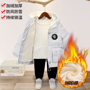 2023反季 新款 儿童羽绒棉服男童女童加绒加厚免洗面料宝宝洋气外套