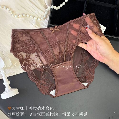 A216#【清纯少女】秋上新性感少女花边纯欲女士蕾丝内裤纯棉档