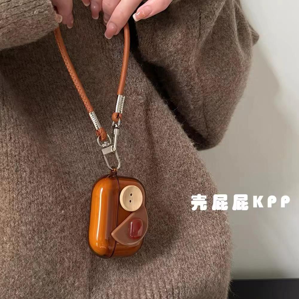 小众简约高级棕宝石耳机保护套