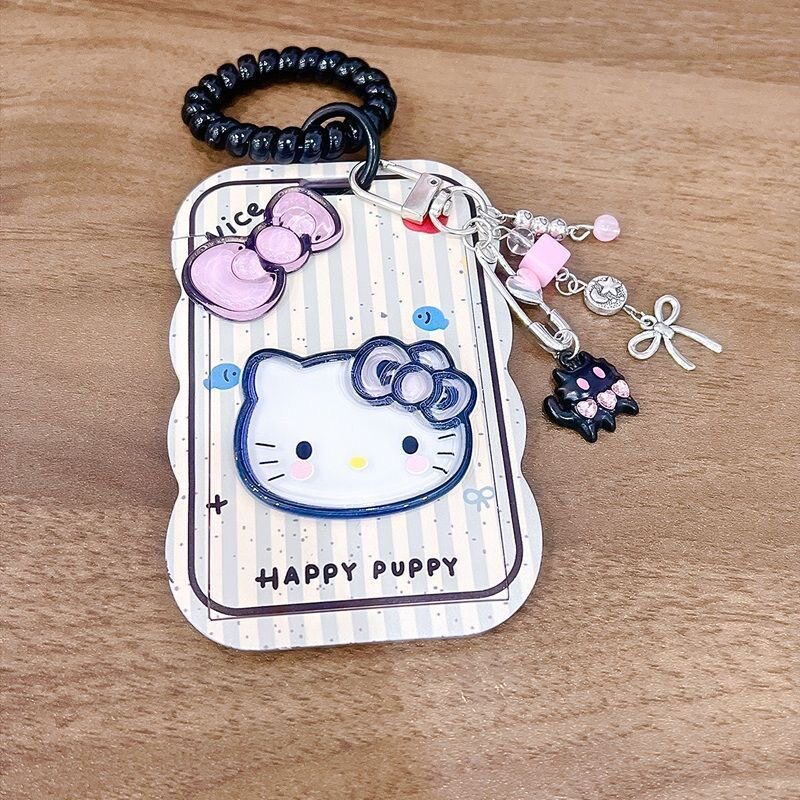 HelloKitty可爱卡套证件饭卡学生卡身份证带手绳工牌防丢明星小卡