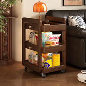 沙发边几客厅实木可移动茶几置物架零食小推车卧室家用迷你床头桌