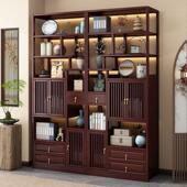 新款 实木博古架书架书柜多宝阁古董架子仿古茶叶架置物架展示 中式