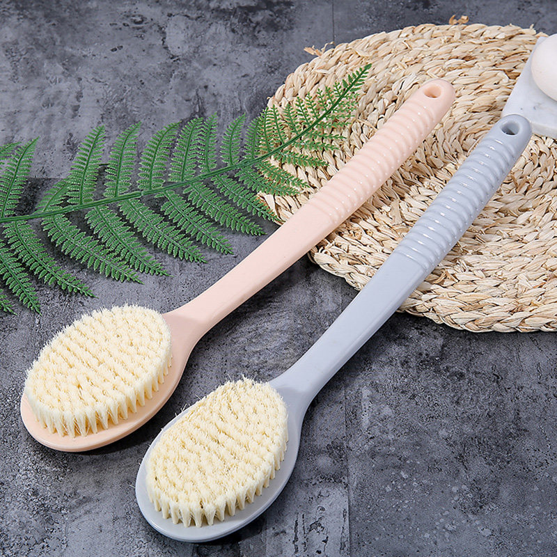 出口日本长柄洗澡刷猪鬃软毛沐浴刷成人搓背刷子搓澡巾擦后背神器