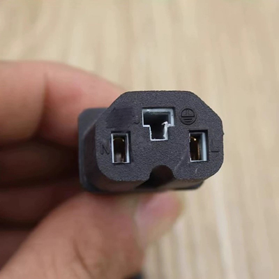 电瓶车充电器电源线输入输出线电瓶车品字形T孔通用方孔插头纯铜