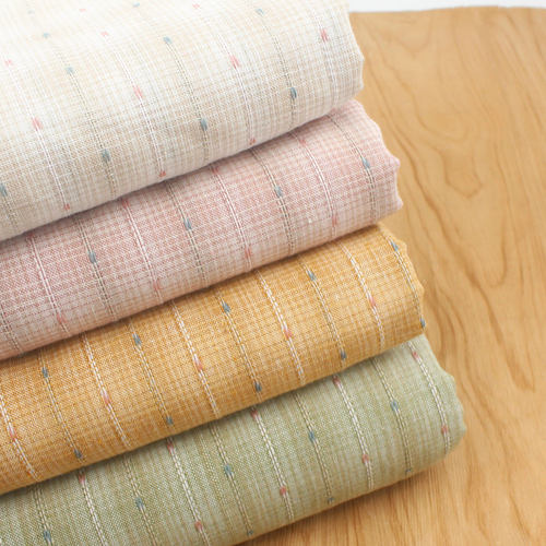 古典渐变色彩色提花条纹仿麻布料