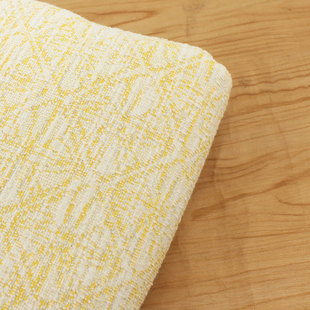 小香风黄色中厚微弹提花菱形格布料 冬服装上衣外套大衣裙子面料