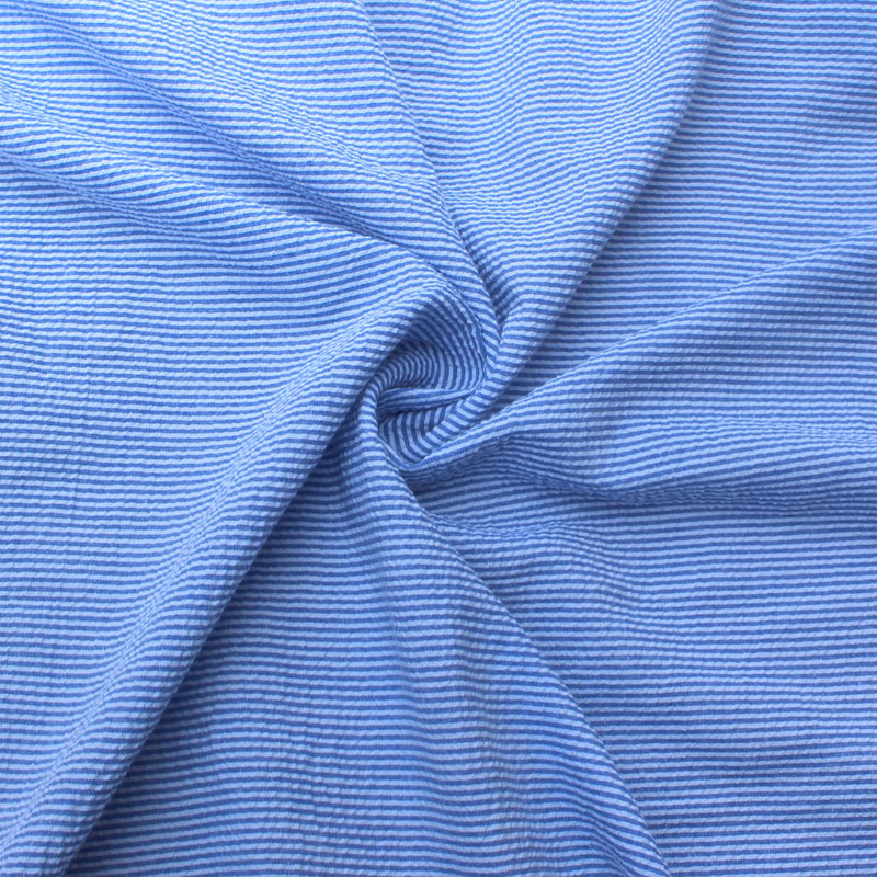 日韩文艺细条纹布料服装diy