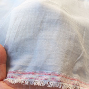 文艺朴素石青色薄款双层棉纱全棉布料 古典汉服装长裙裤子diy面料