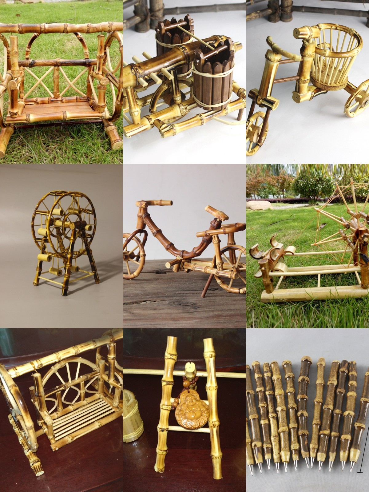 密节竹鞭纯手工diy创意茶道配件